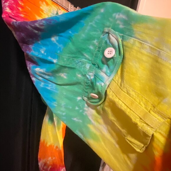 *65-473-You Are FUNtastic Hand dyed DKR Linen 3/4 pants - Picture 7 of 13